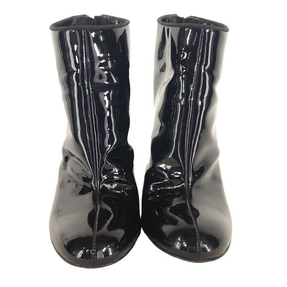 Haider Ackermann Patent Leather Ankle Boots Size 38 US 7 Black Heels $1175 - Picture 2 of 8